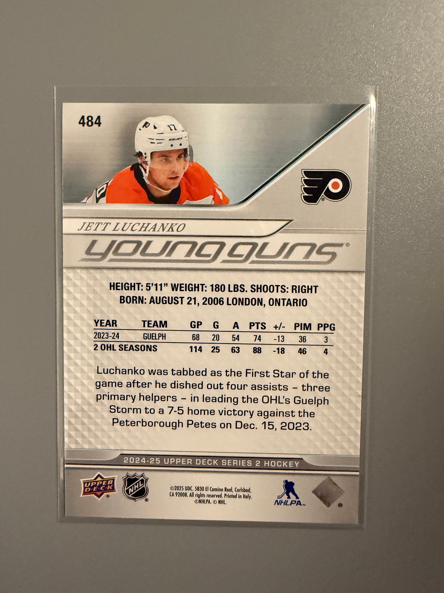 2024-25 Series Two Young Guns Jett Luchanko RC 484 Flyers