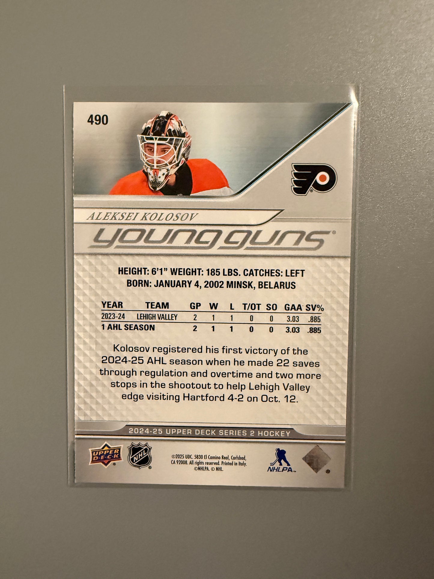 2024-25 Series Two Young Guns Aleksei Kolosov RC 490 Flyers