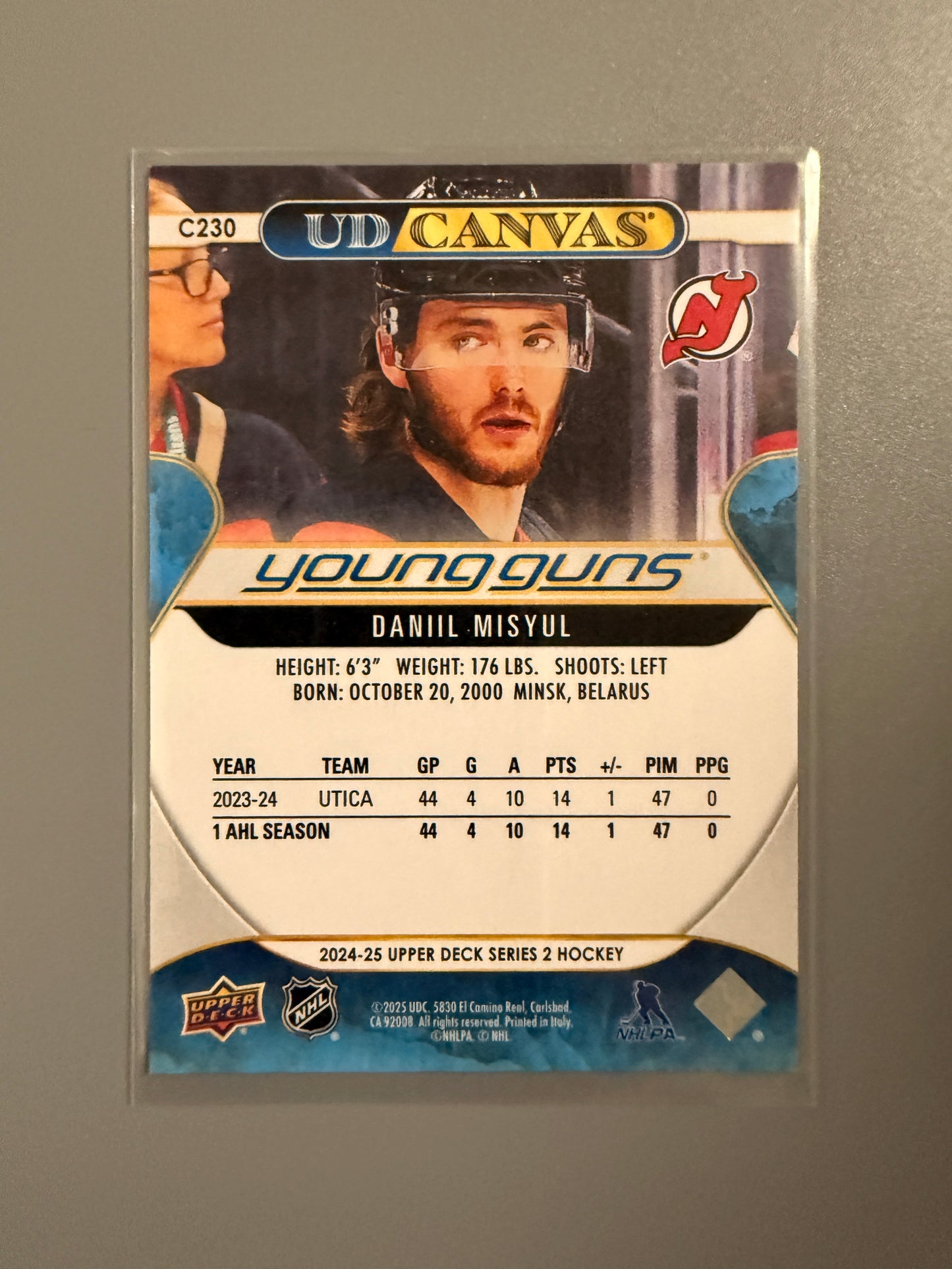 2024-25 Series Two Young Guns Canvas Danil Misyul RC C230 Devils