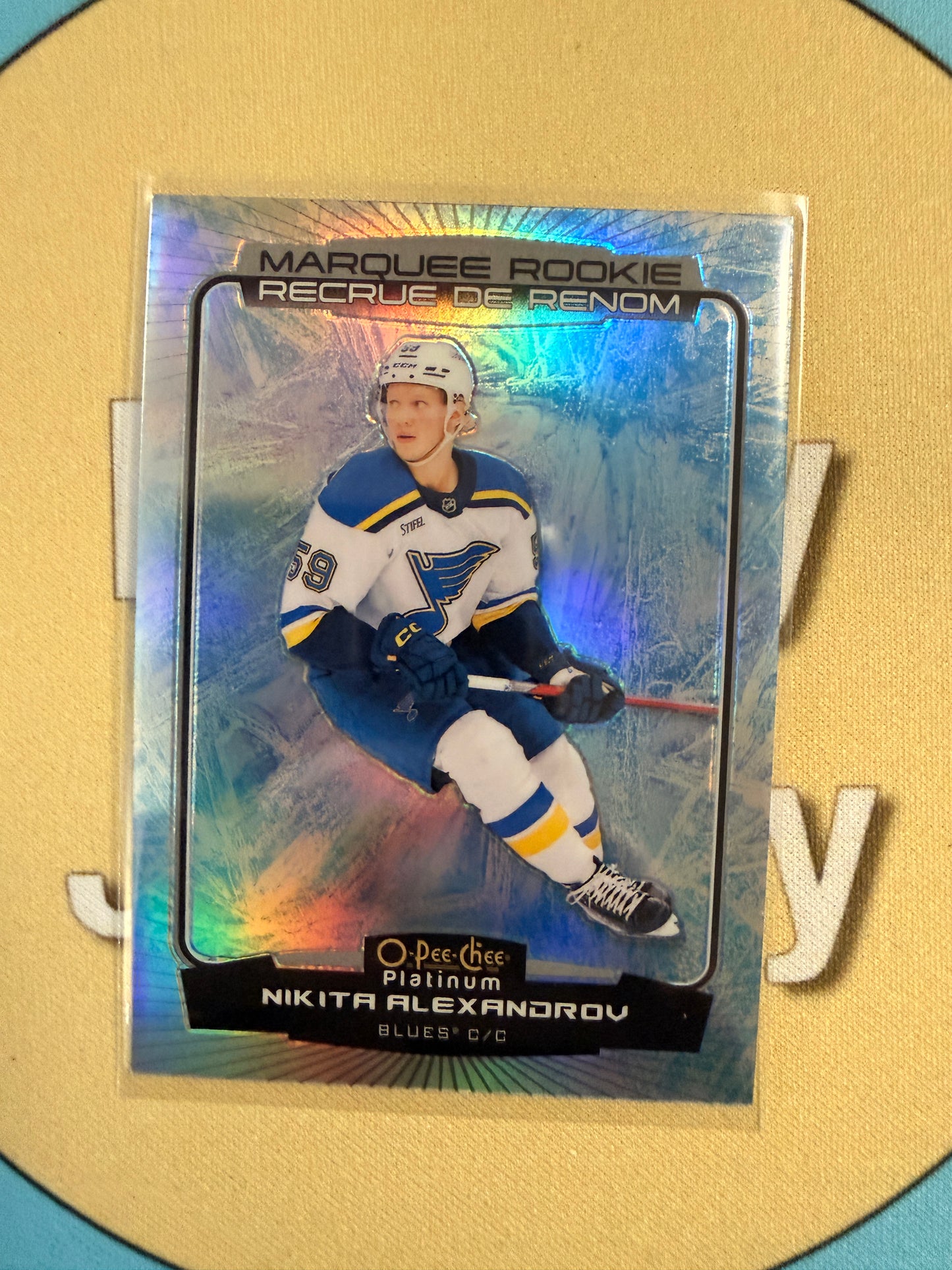 2022-23 O-Pee-Chee Platinum Nikita Alexandrov Arctic Freeze Marquee Rookie 99/99 St. Louis Blues