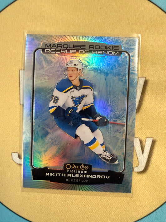 2022-23 O-Pee-Chee Platinum Nikita Alexandrov Arctic Freeze Marquee Rookie 99/99 St. Louis Blues