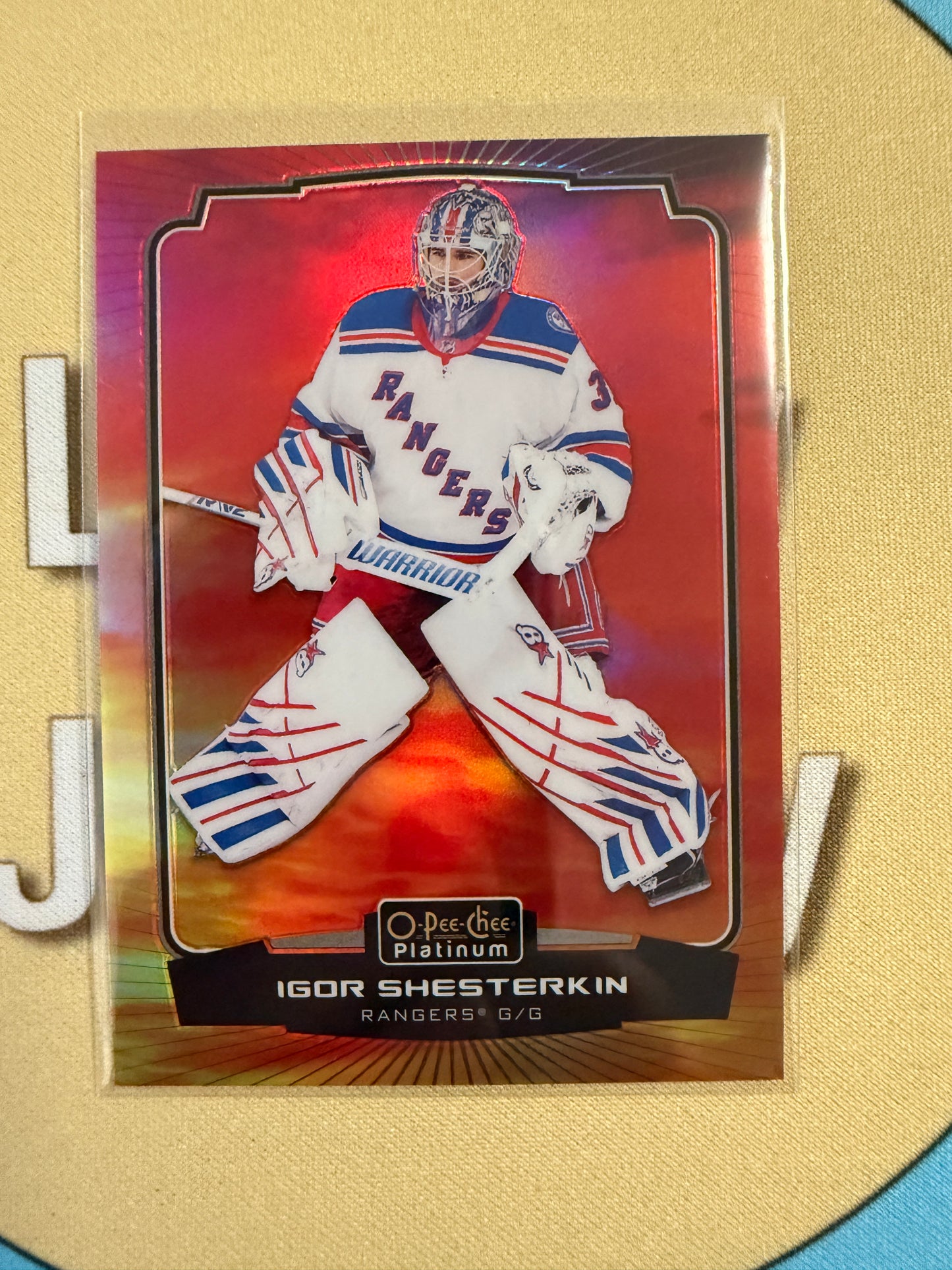 2022-23 O-Pee-Chee Platinum Igor Shesterkin Sunset New York Rangers