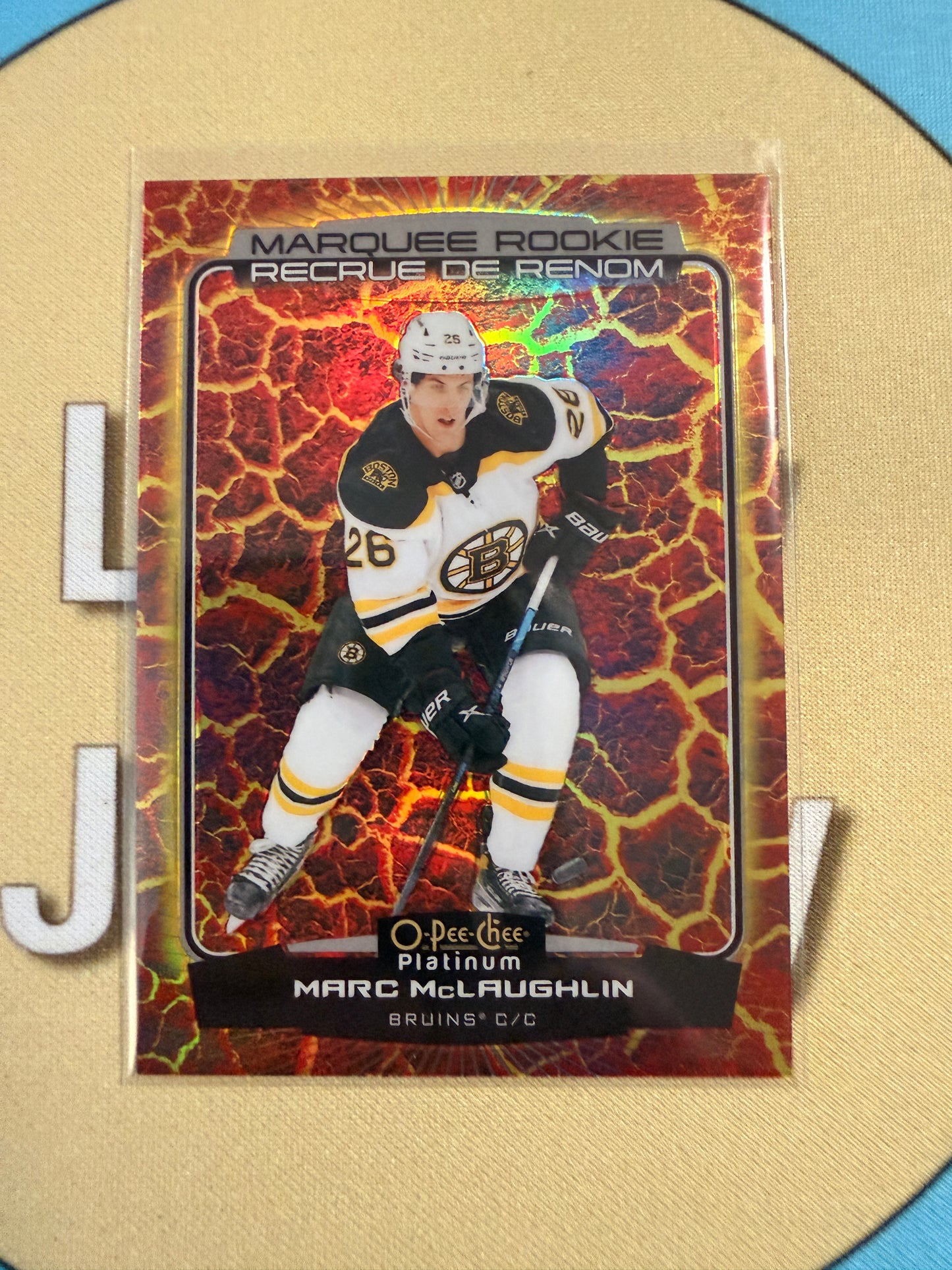 2022-23 O-Pee-Chee Platinum Marc McLaughlin Hot Magma /499 Marquee Rookie Boston Bruins