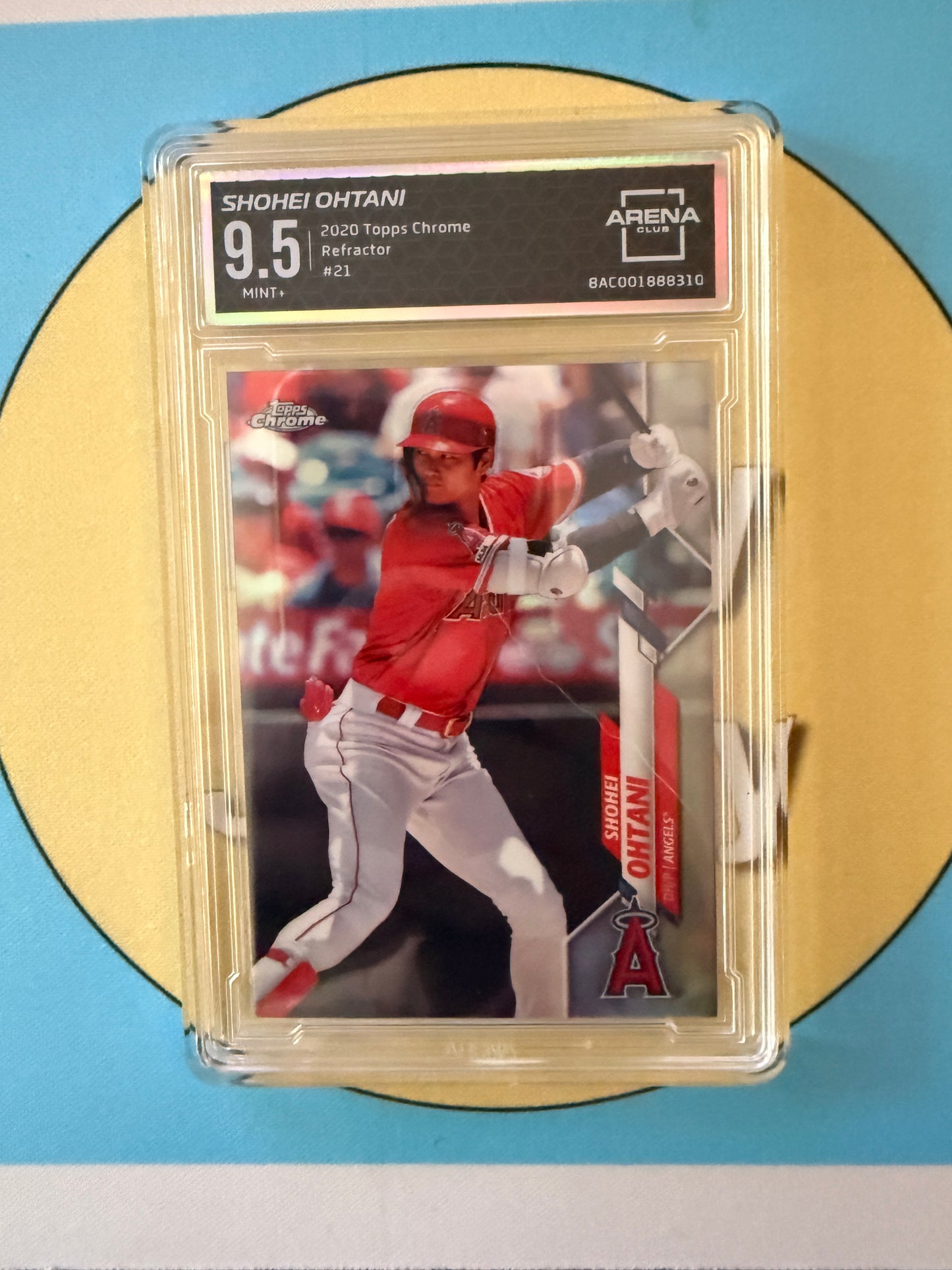 2020 Topps Chrome Shohei Ohtani Refractor #21 Los Angeles Angels Arena Club 9.5