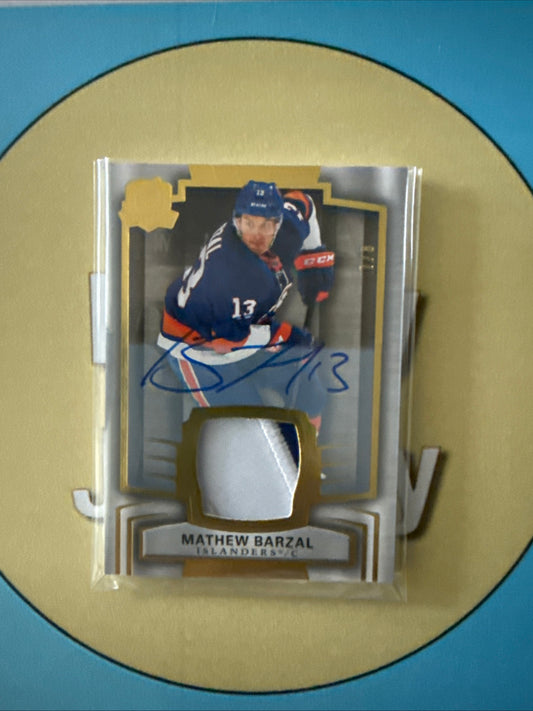 2024-25 The Cup Gold Foil Patch Auto Mathew Barzal 7 of 8 #64 islanders