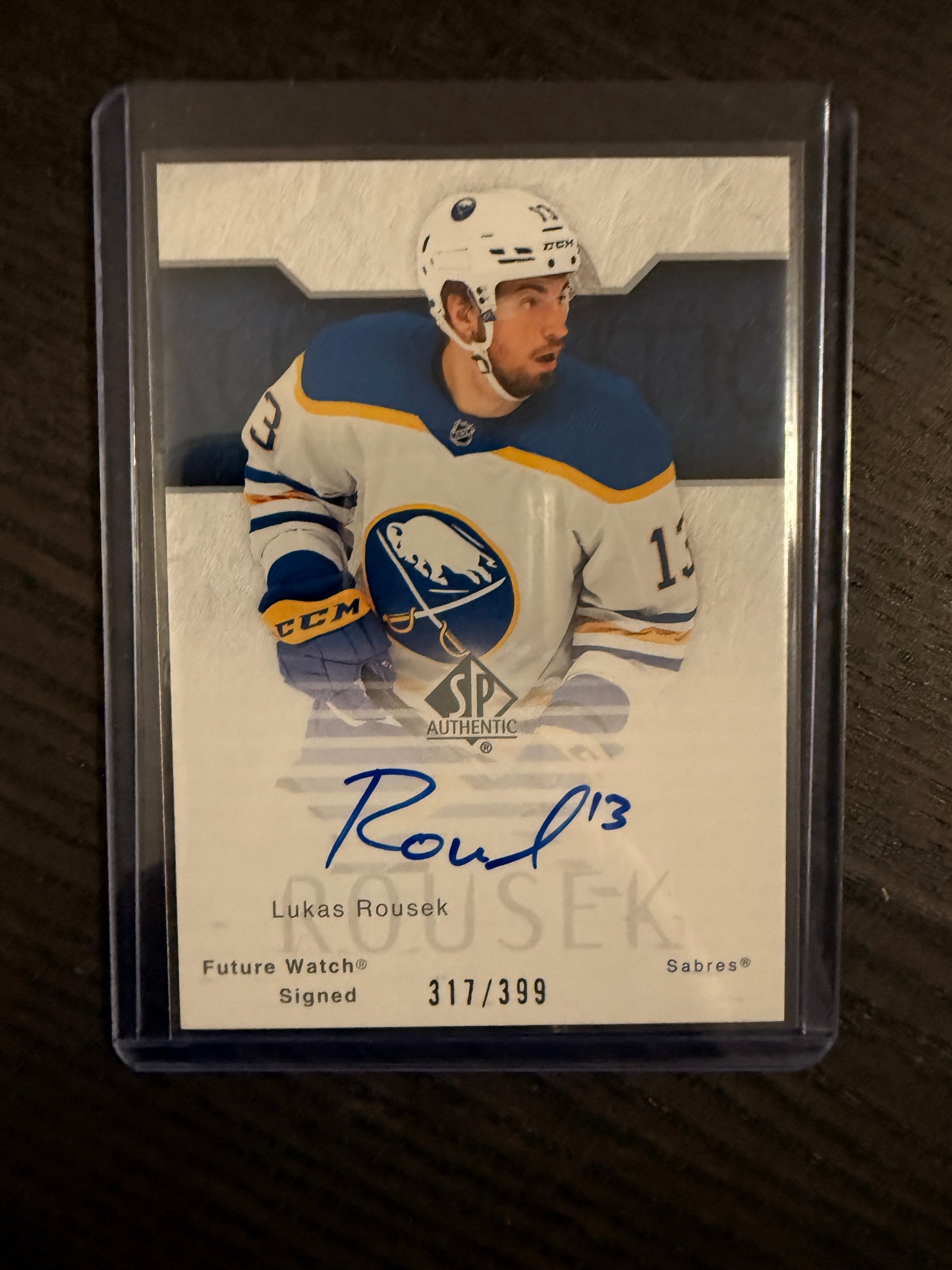2023-24 SP Authentic Retro FW '03 Lukas Rousek Sabres Future watch Auto #/399
