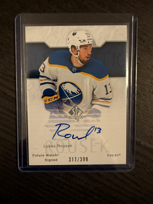 2023-24 SP Authentic Retro FW '03 Lukas Rousek Sabres Future watch Auto #/399