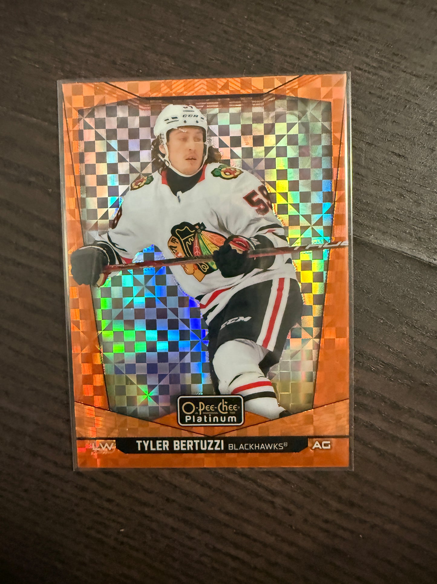 2024-25 O-pee-chee Platinum Orange Checkers Tyler Bertuzzi 12/25