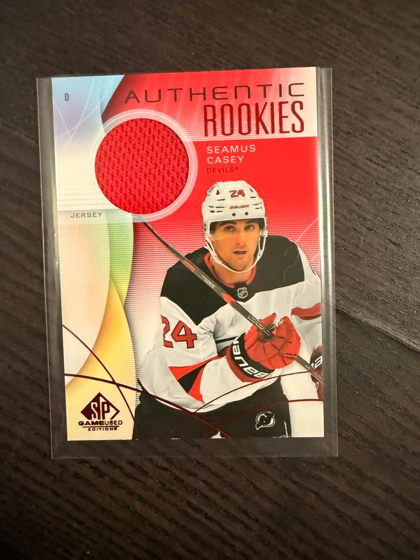 2024-25 Upper Deck SP Game Used Seamus Casey Authentic Rookies Red Jersey #228