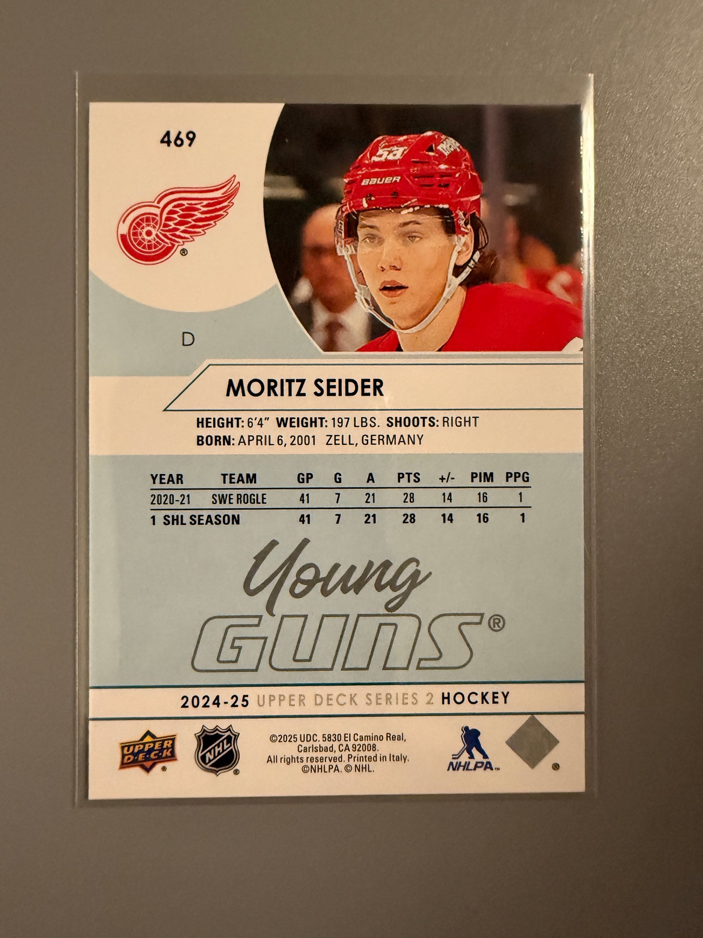 2024-25 Series Two Young Guns Moritz Seider RC 469 Red Wings