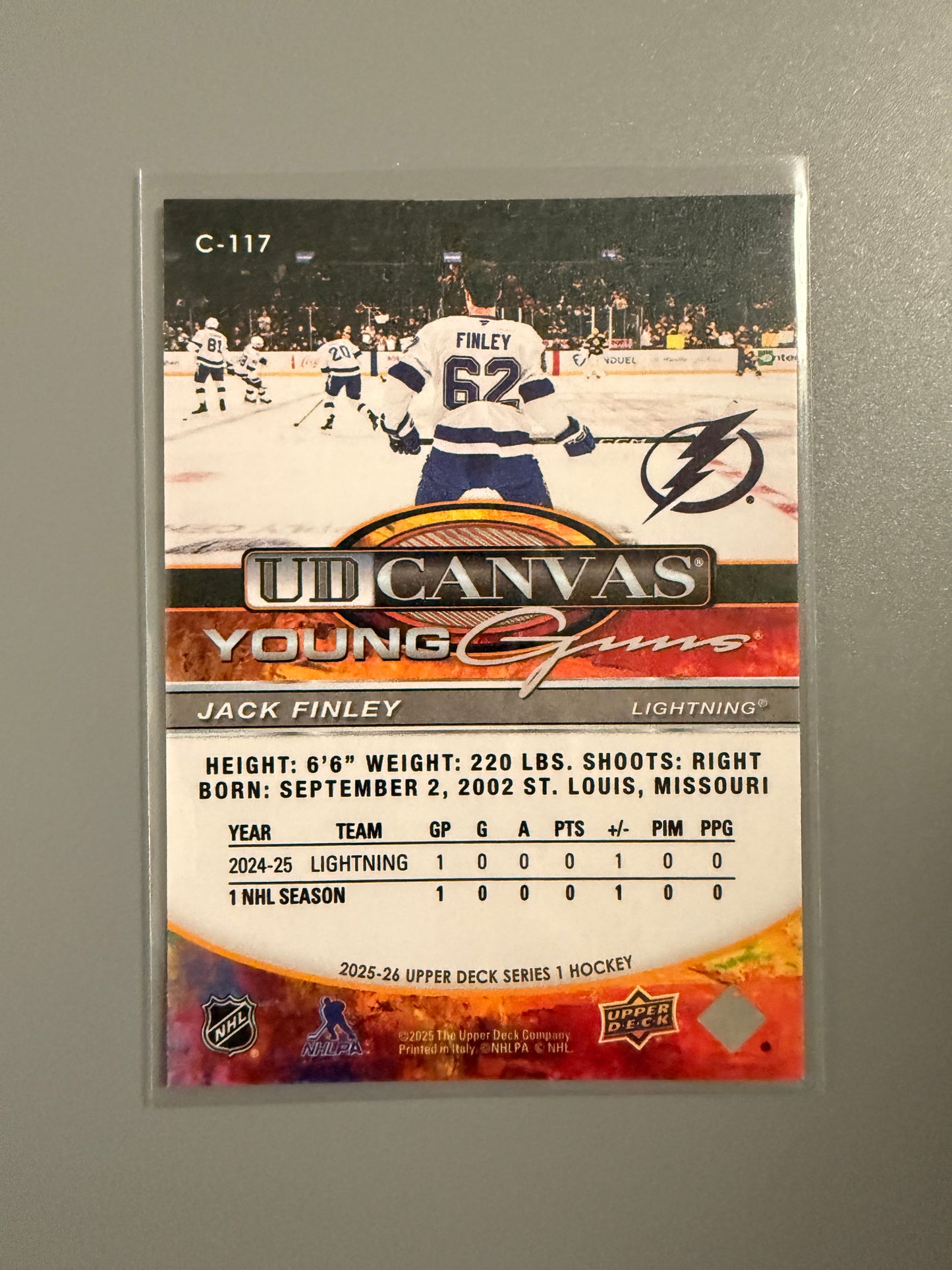 2025-26 Series One Young Guns Canvas Jack Finley RC C-117