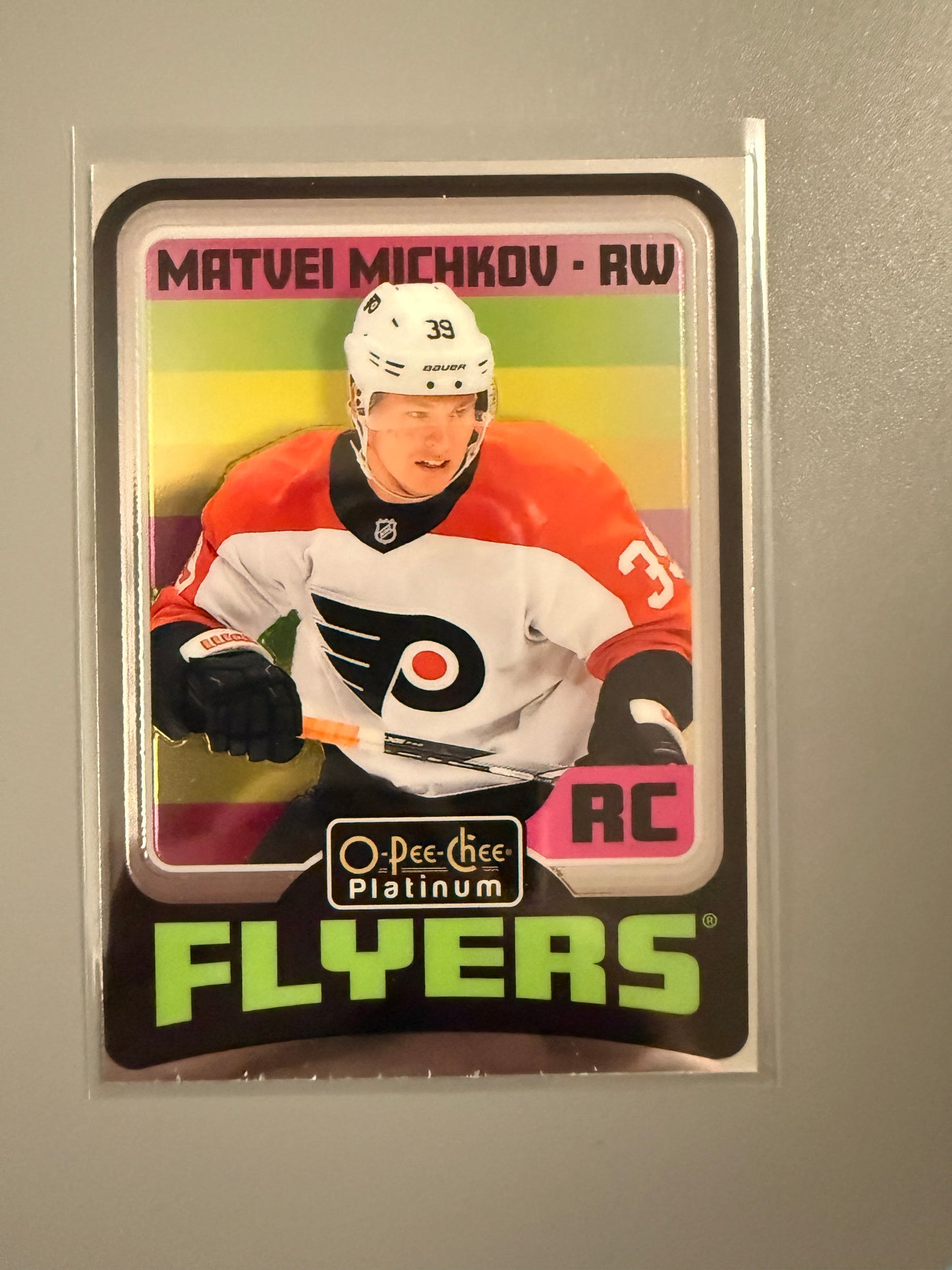 2024-25 O-Pee-Chee Platinum Rainbow Variant Matvei Michkov RC R92 Flyers
