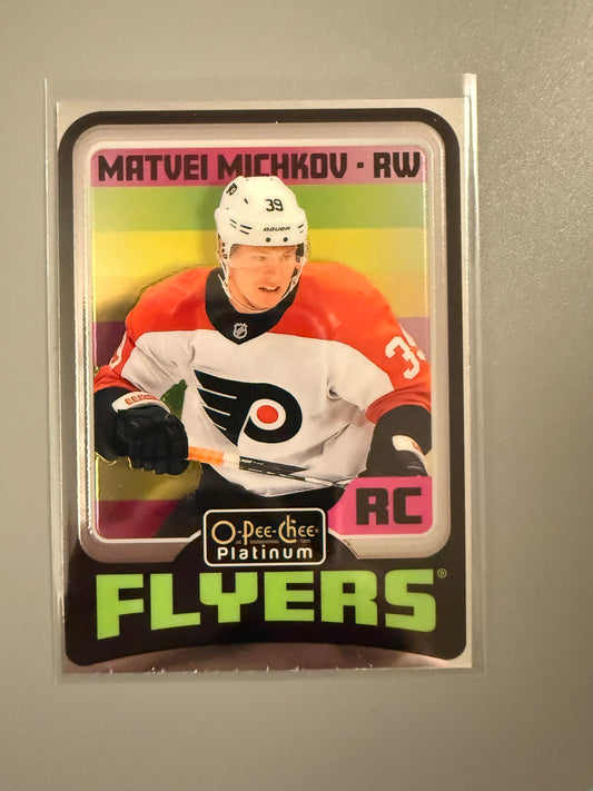 2024-25 O-Pee-Chee Platinum Rainbow Variant Matvei Michkov RC R92 Flyers
