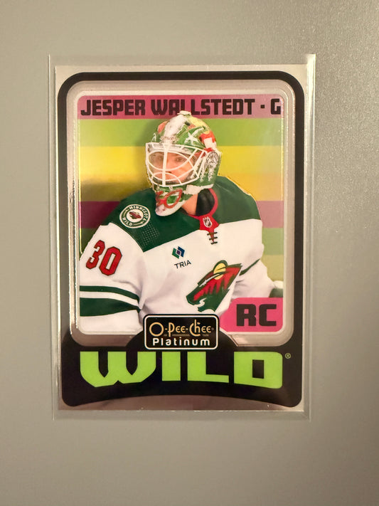 2024-25 O-Pee-Chee Platinum Rainbow Variant Jesper Wallstedt RC R69 Wild