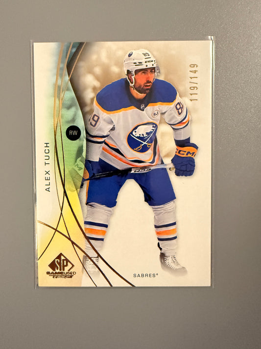2024-25 SP Game Used Gold Variant Alex Tuch 119/149 Sabres