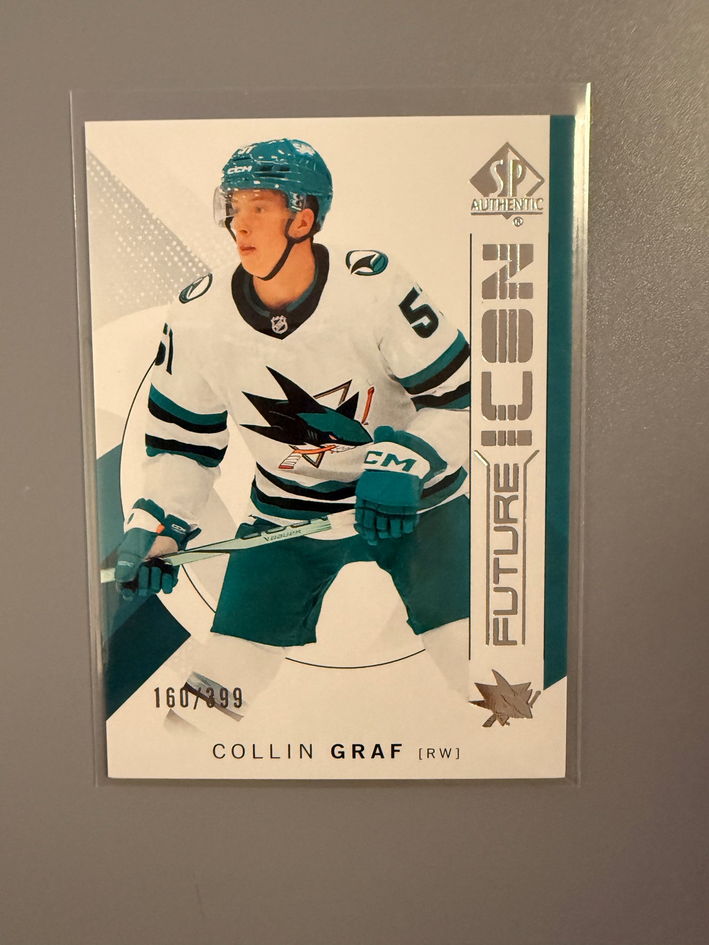 2024-25 SP Authentic Future Icon Collin Graf RC 160/399 FI-17 Sharks