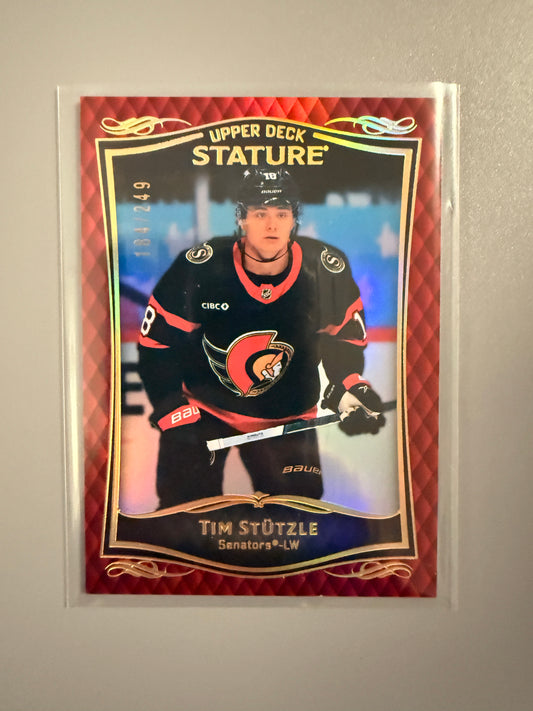 2023-24 Stature Red Tim Stutzle 184/249 15 Senators