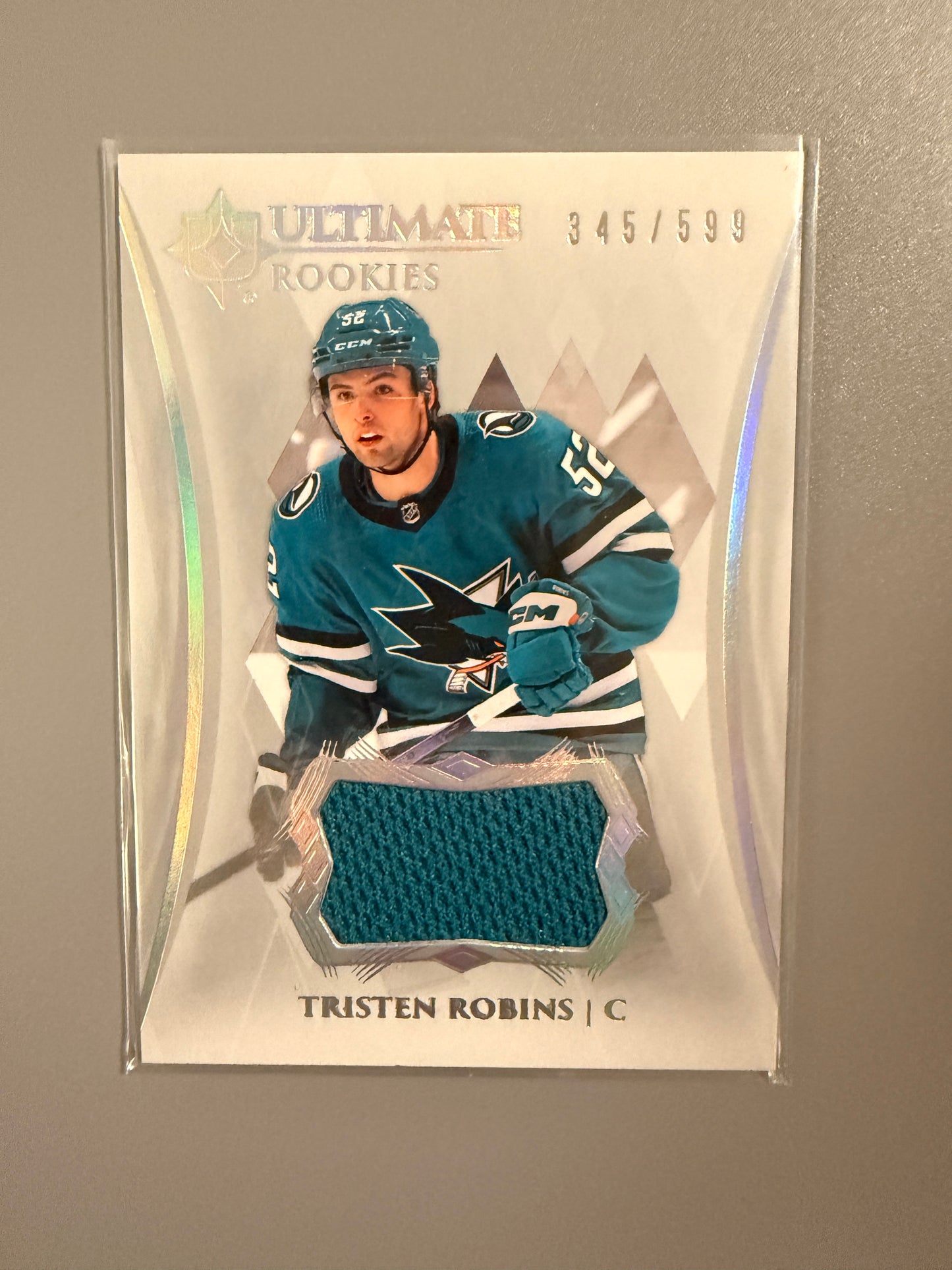 2023-24 Ultimate Rookies Patch Variant Tristen Robins RC 165 Sharks