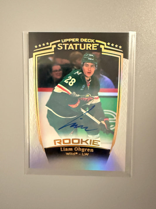 2024-25 Stature Rookie Auto Liam Ohgren RC 48 Wild