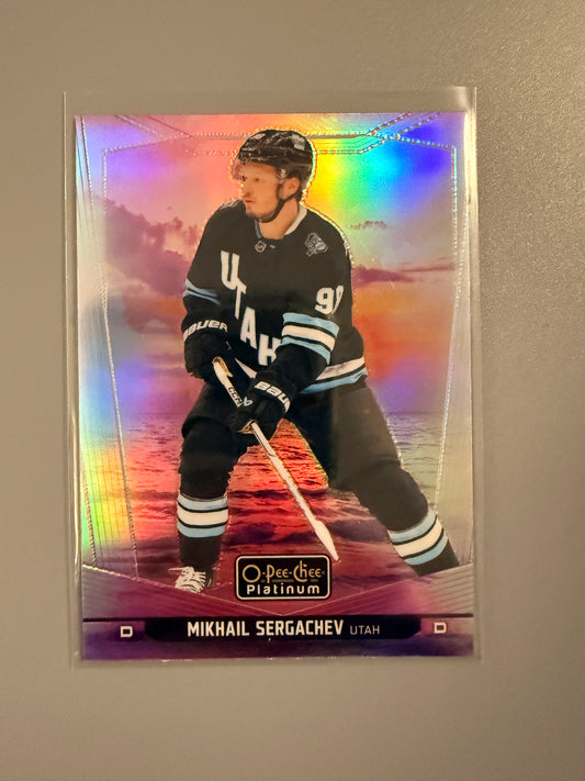 2024-25 O-Pee-Chee Platinum Sunset Variant Mikhail Sergachev 181 Mammoth