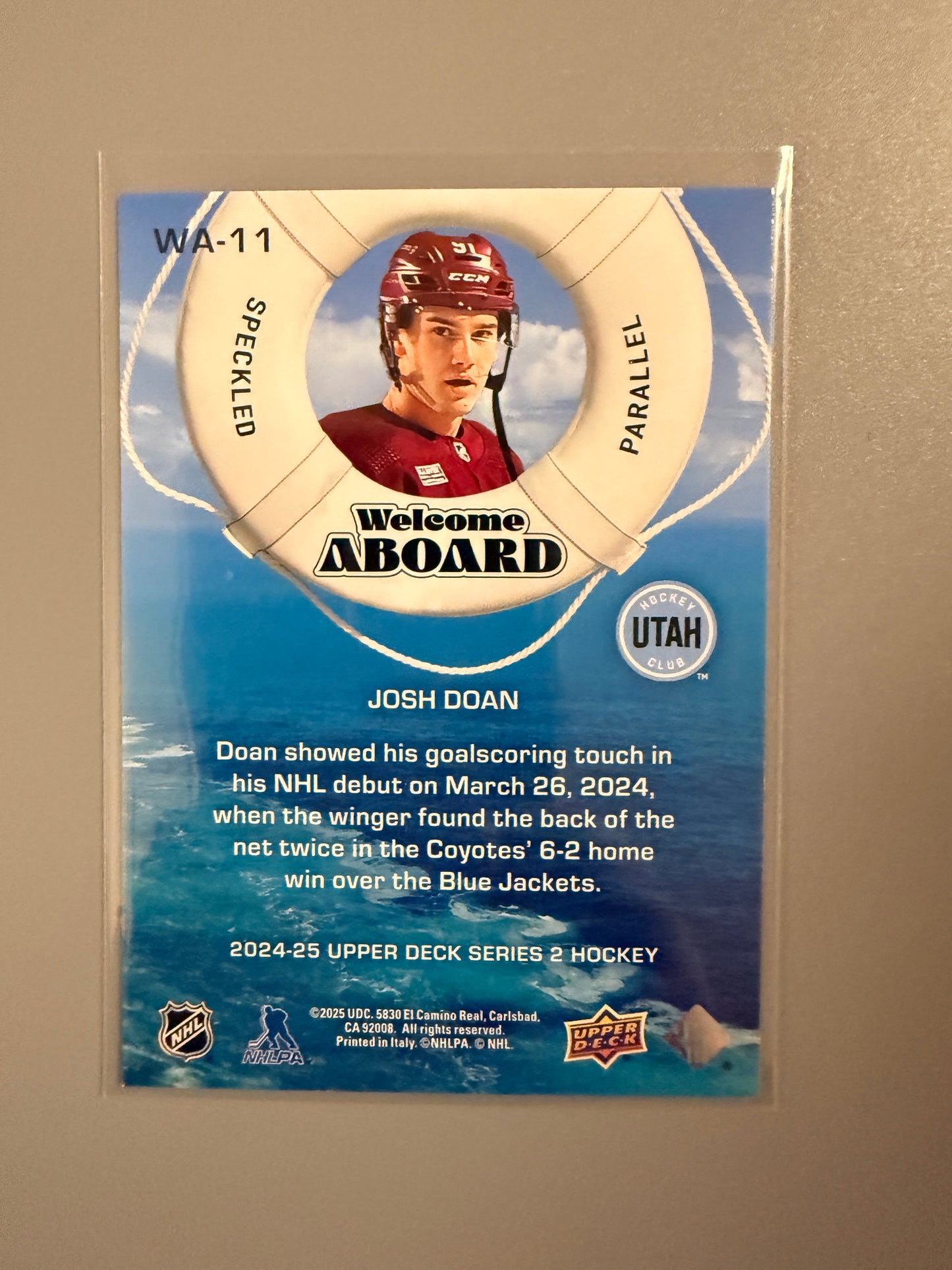 2024-25 Series Two Welcome Aboard Speckled Variant Josh Doan RC WA-11 Mammoth