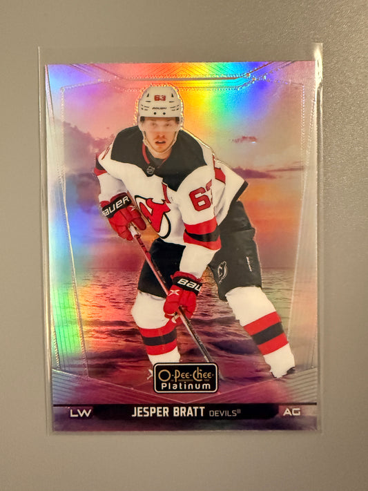 2024-25 O-Pee-Chee Platinum Sunset Variant Jesper Bratt 63 Devils