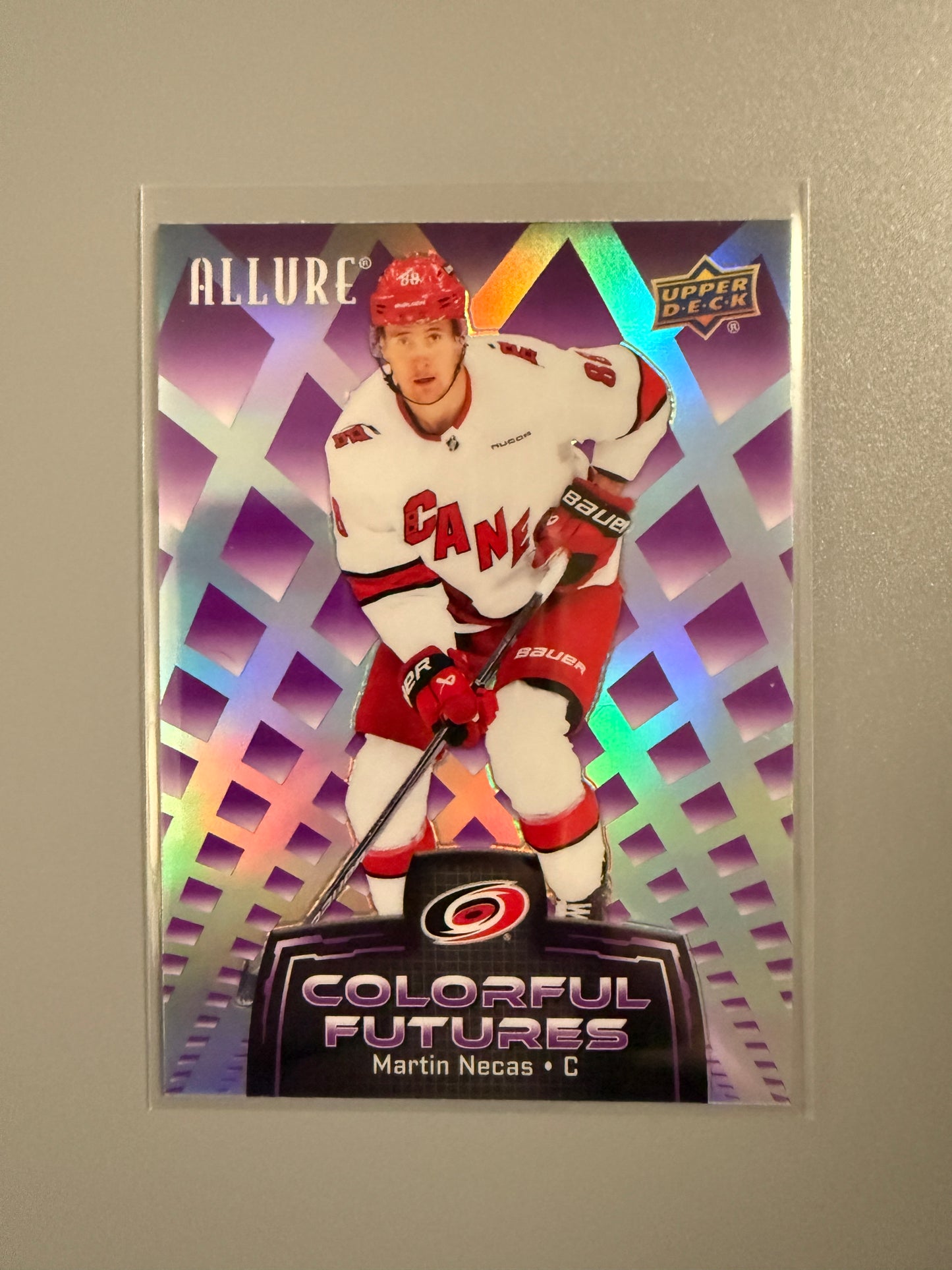 2024-25 Allure Colorful Futures Purple Martin Necas RC CF-9 Hurricanes