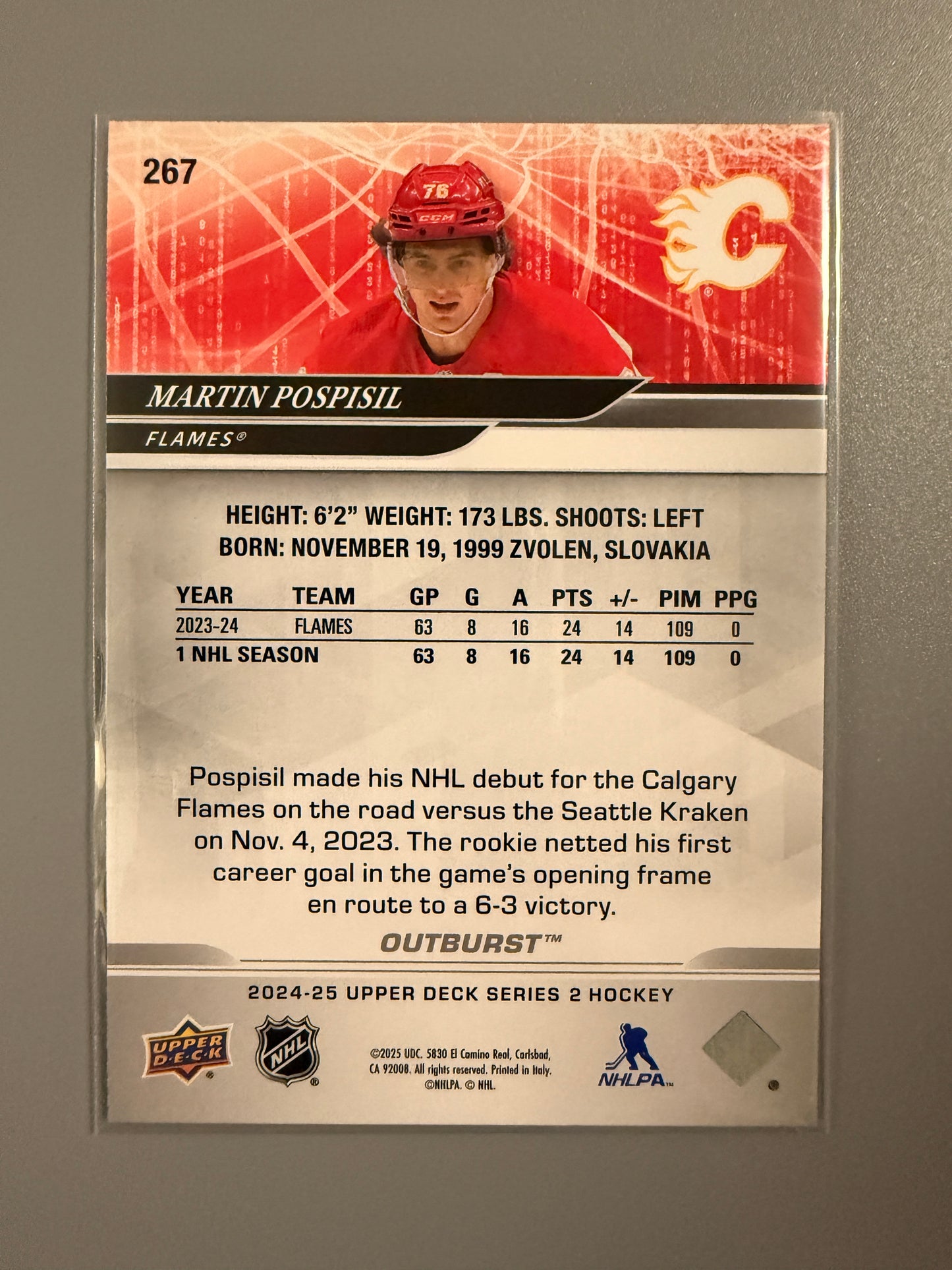 2024-25 Series Two Outburst Martin Pospisil 267 Flames