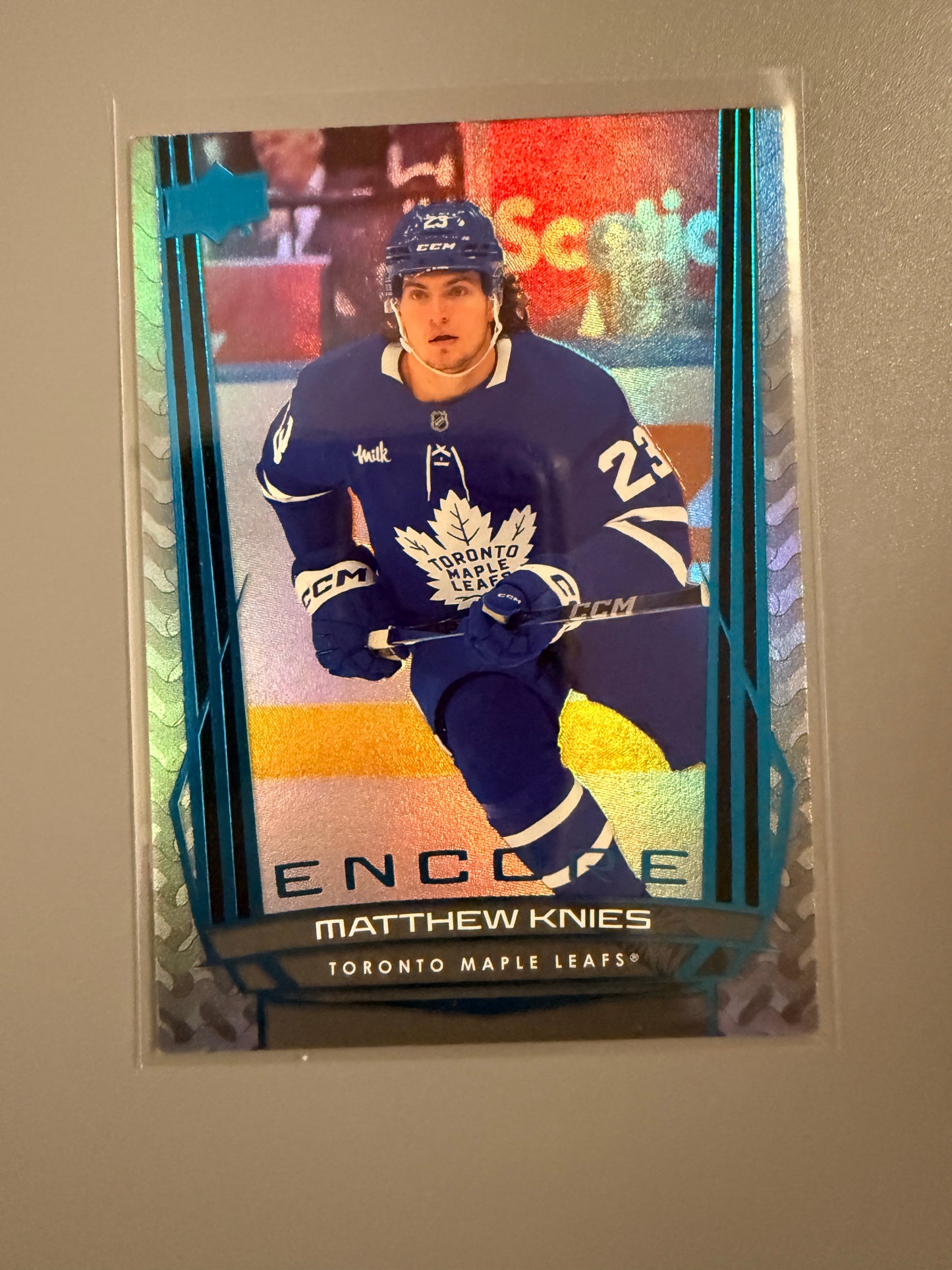 2025-26 Series One Encore Blue Matthew Knies E-31 Maple Leafs