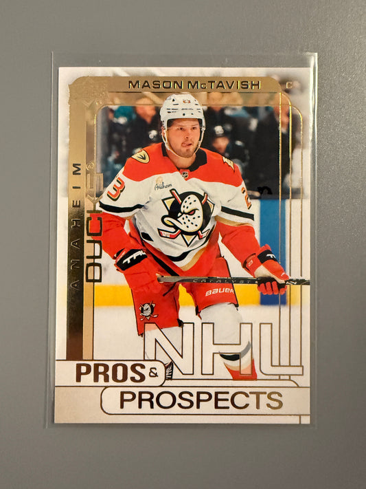 2024-25 Extended Series Pros & Prospects Gold Mason McTavish PP-28 Ducks