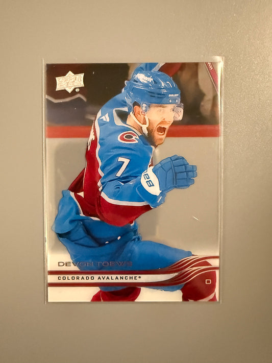 2025-26 Series One Clear Cut Devon Toews 38 Avalanche