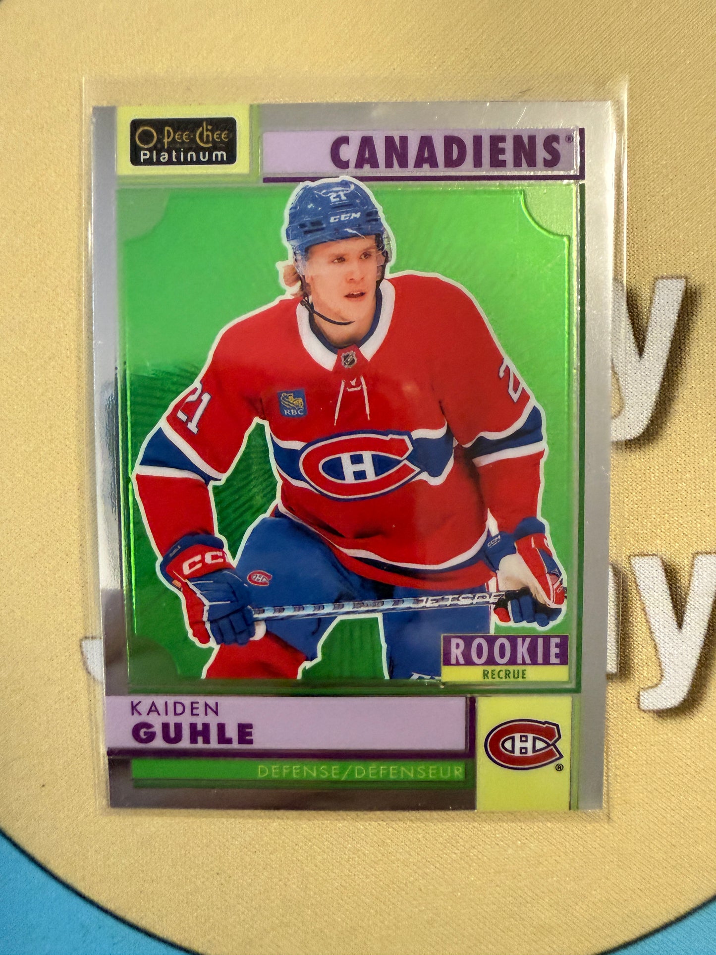 2022-23 O-Pee-Chee Platinum Kaiden Guhle Rainbow Rookie Montreal Canadiens