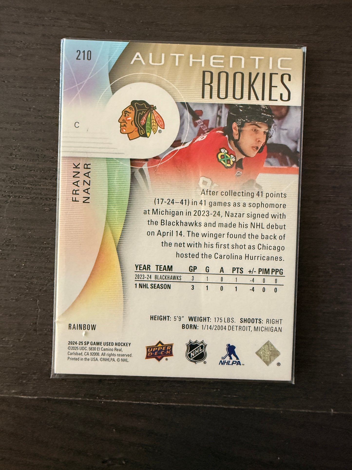 2024 - 2025 SP Frank Nazar Lot